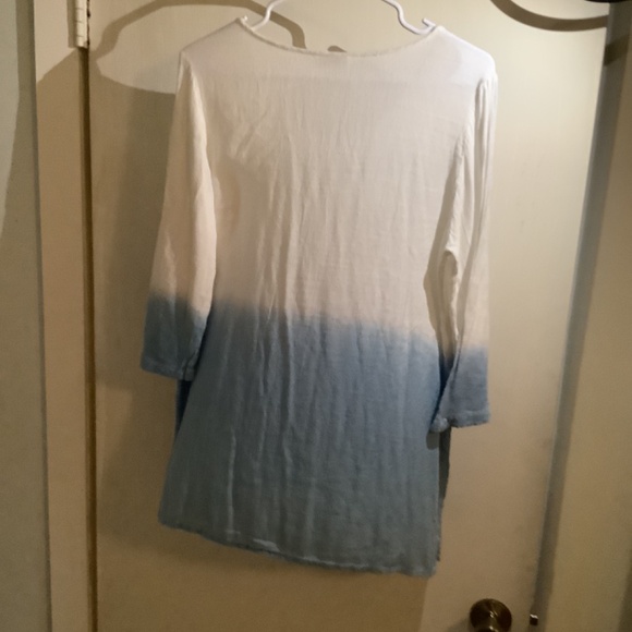 1st rayon lightweight long sleeve ombré tunic Medium - Picture 2 of 3